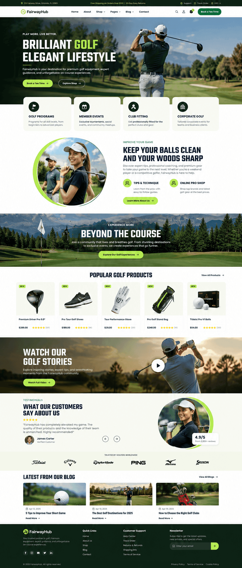 FairwayHub website concept preview