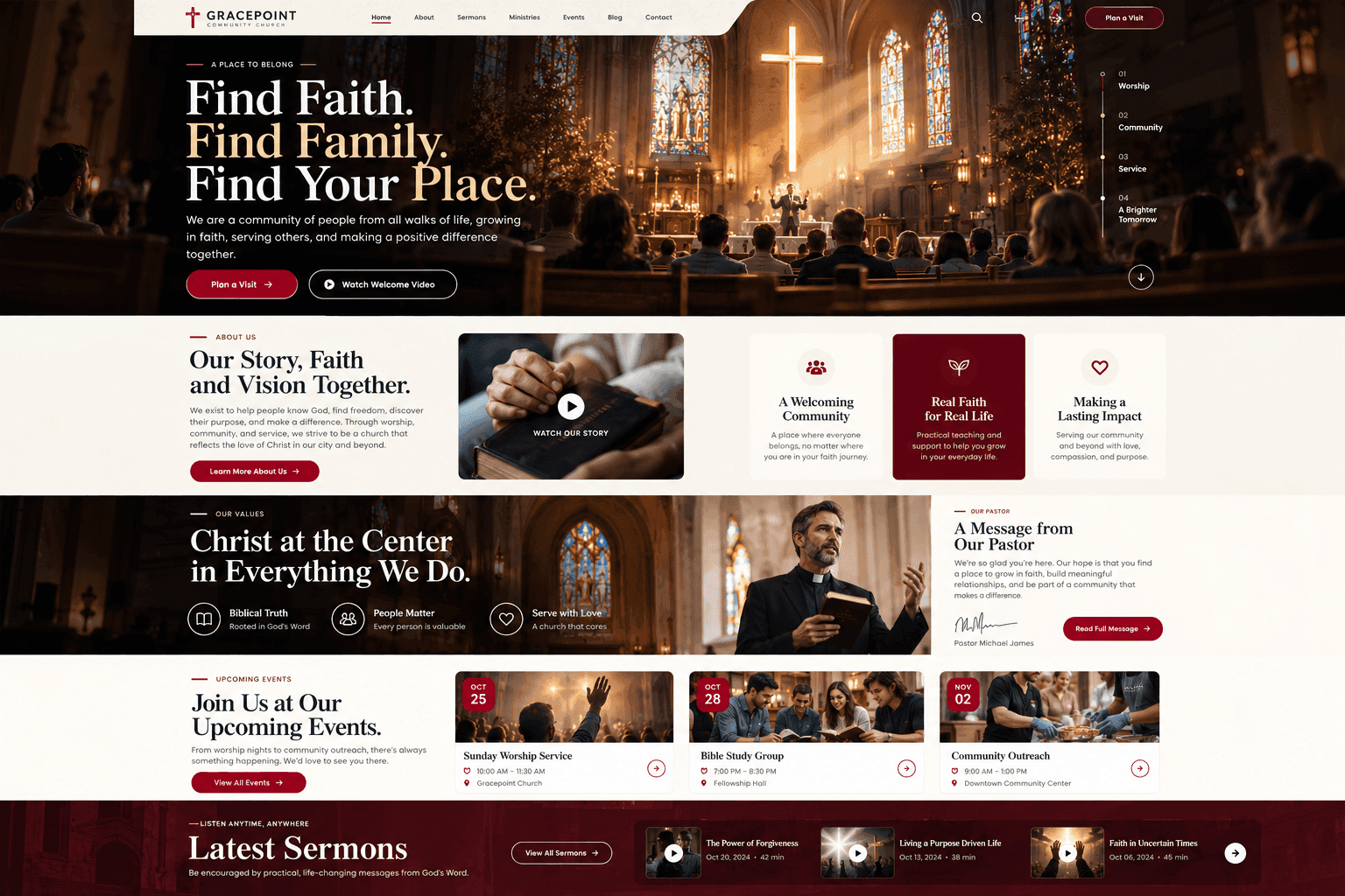 Gracepoint website concept preview