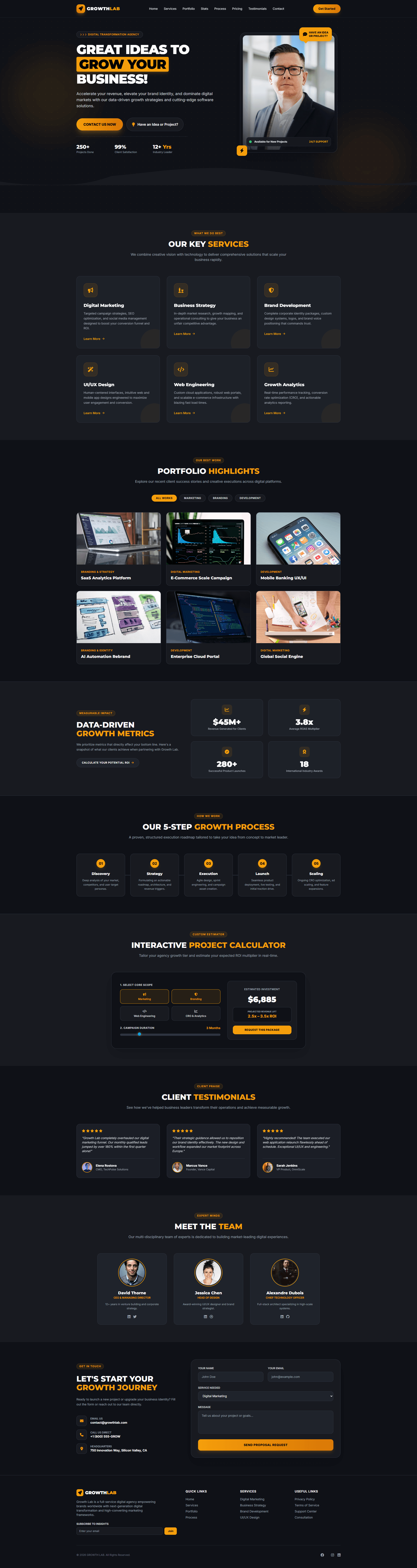 GrowthLab website concept preview