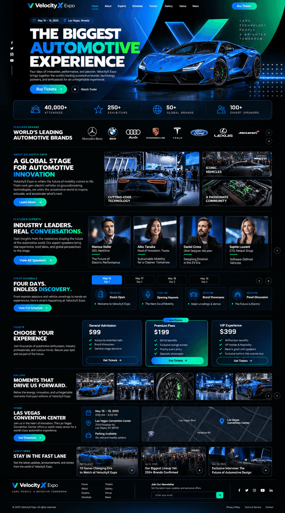 VelocityX Expo website concept preview