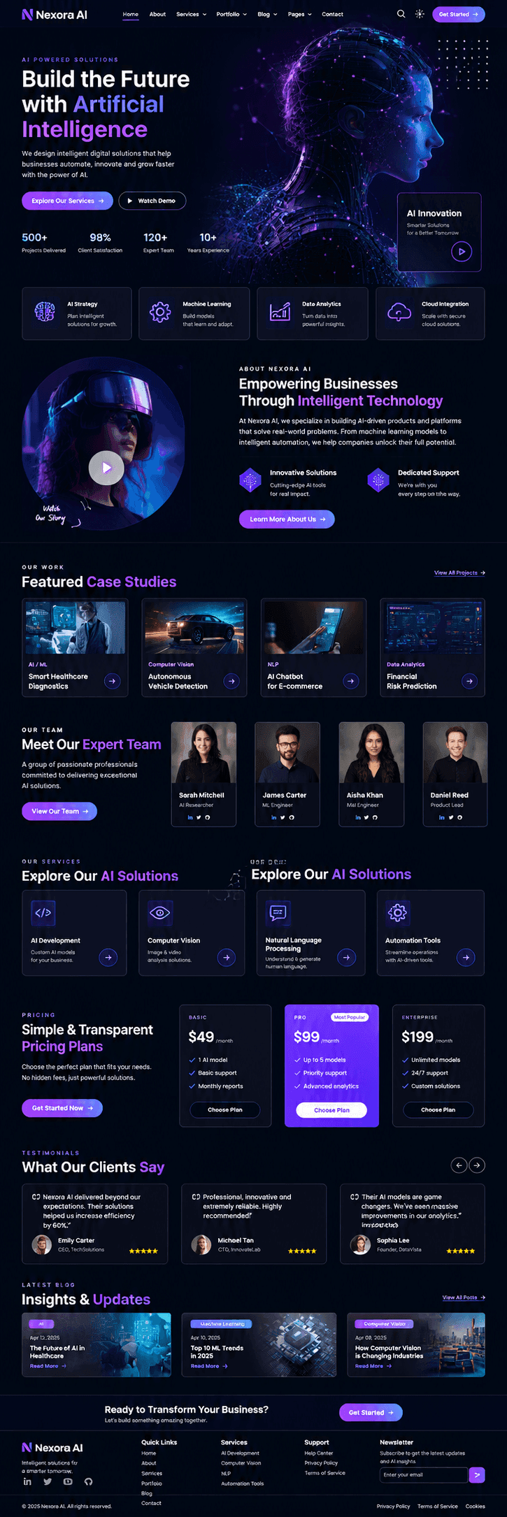 Nexora AI — A bold platform for intelligent digital solutions.