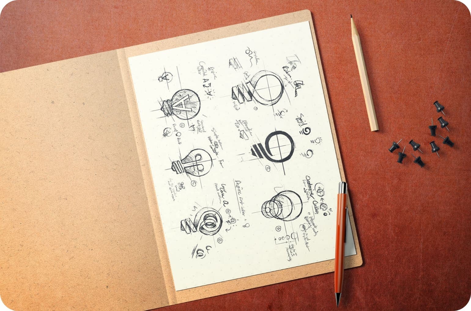 Logo concept sketches