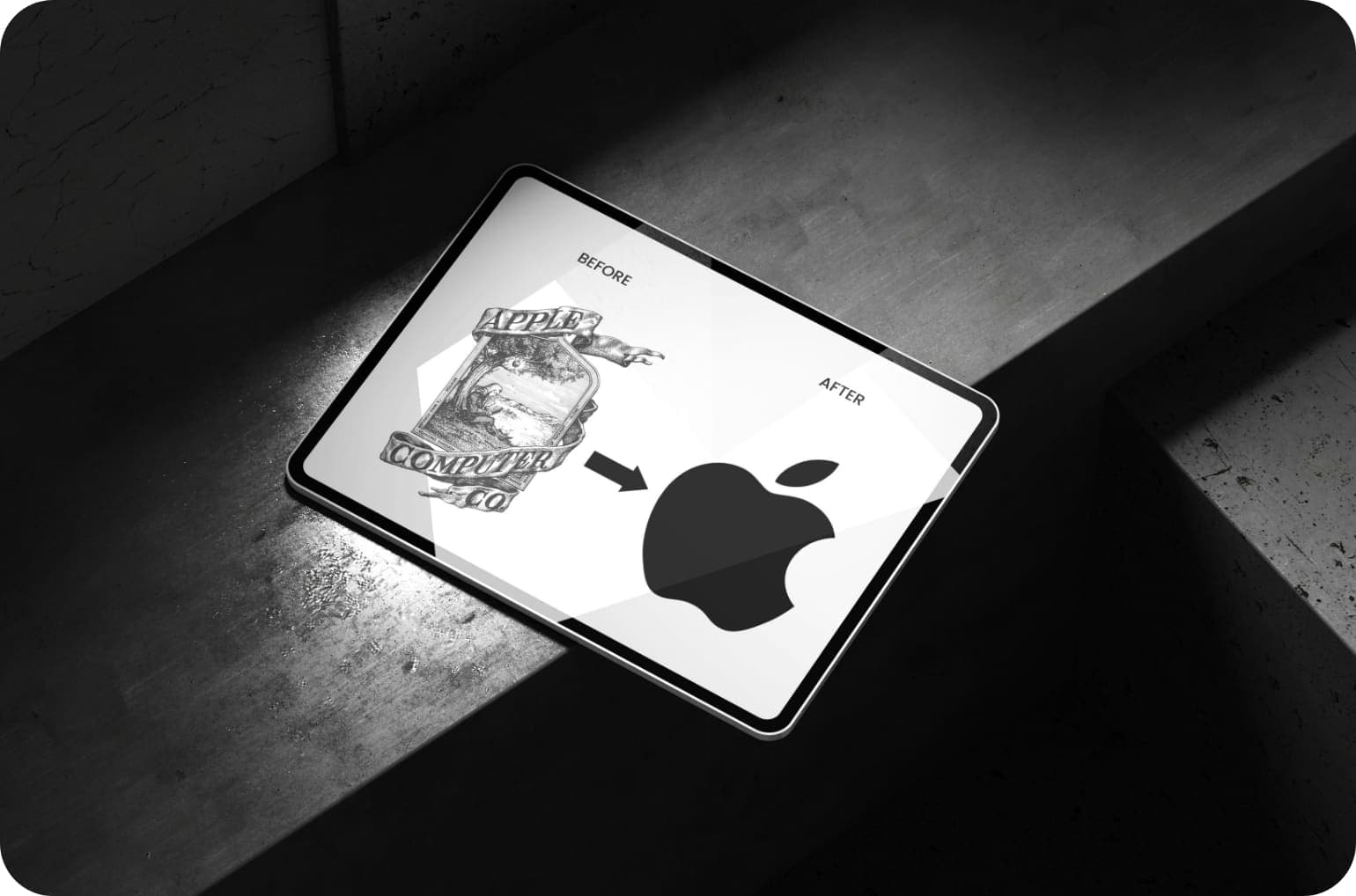 Logo redesign on tablet