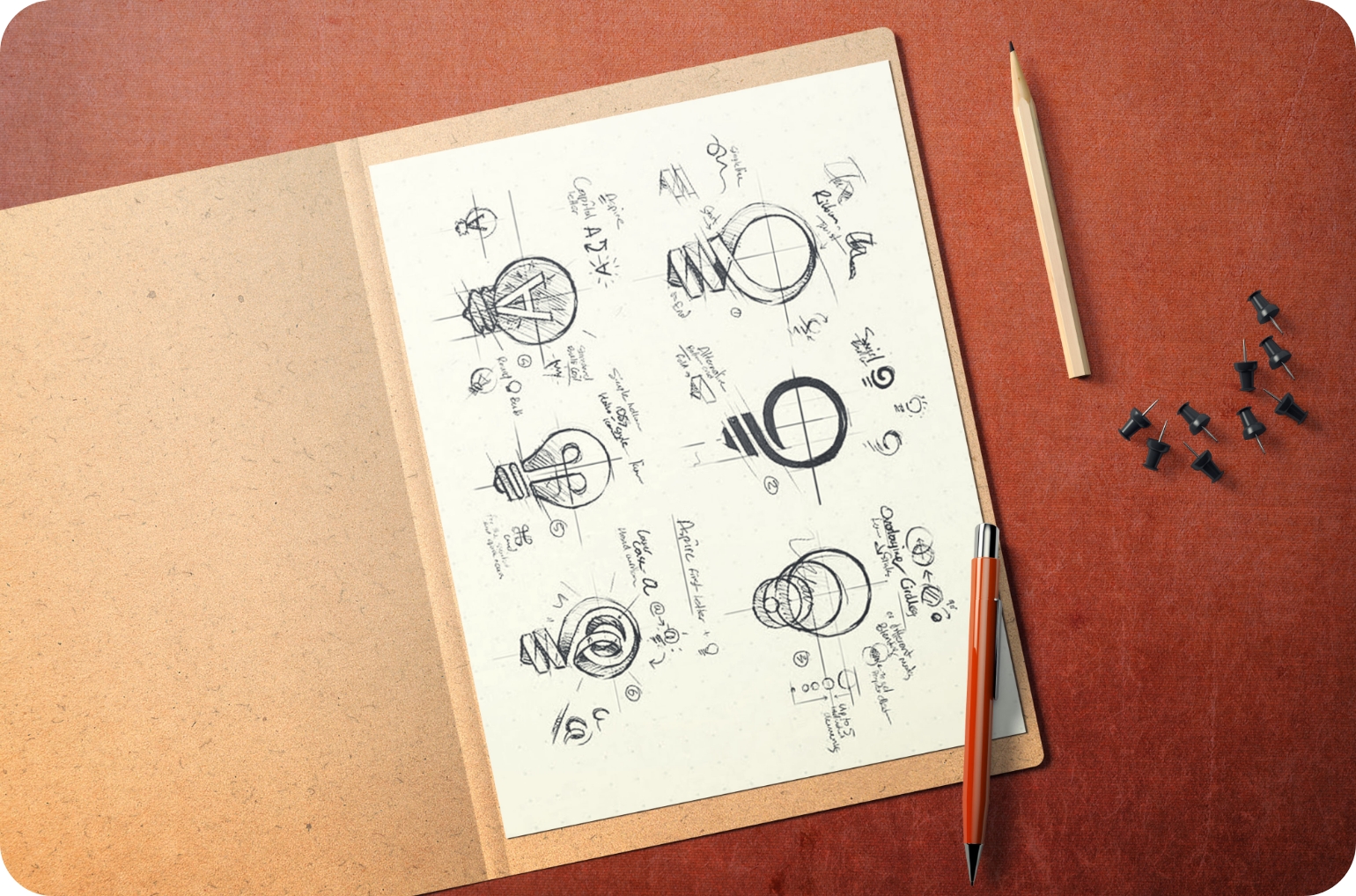 Logo concept sketches