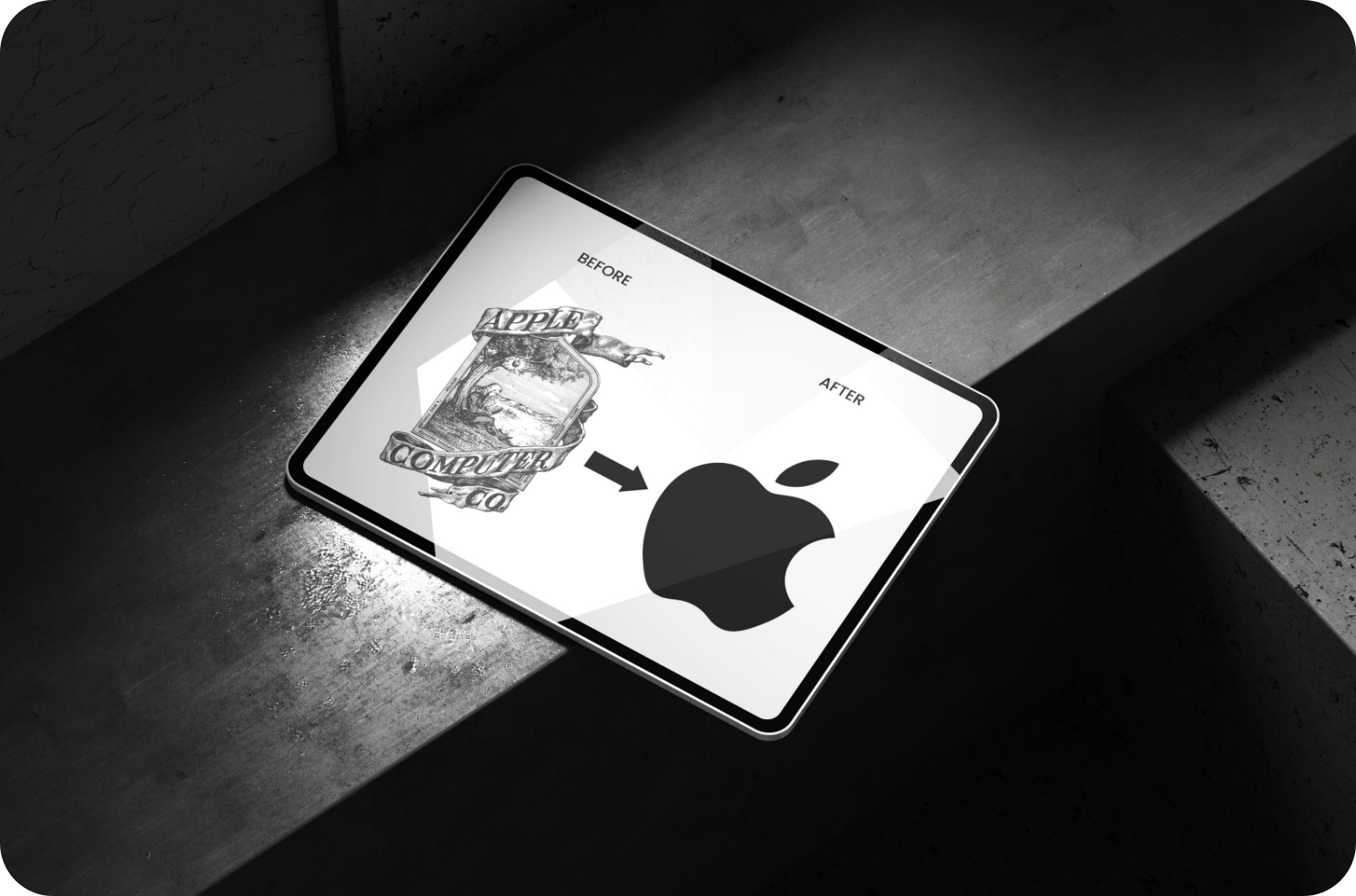Logo redesign on tablet